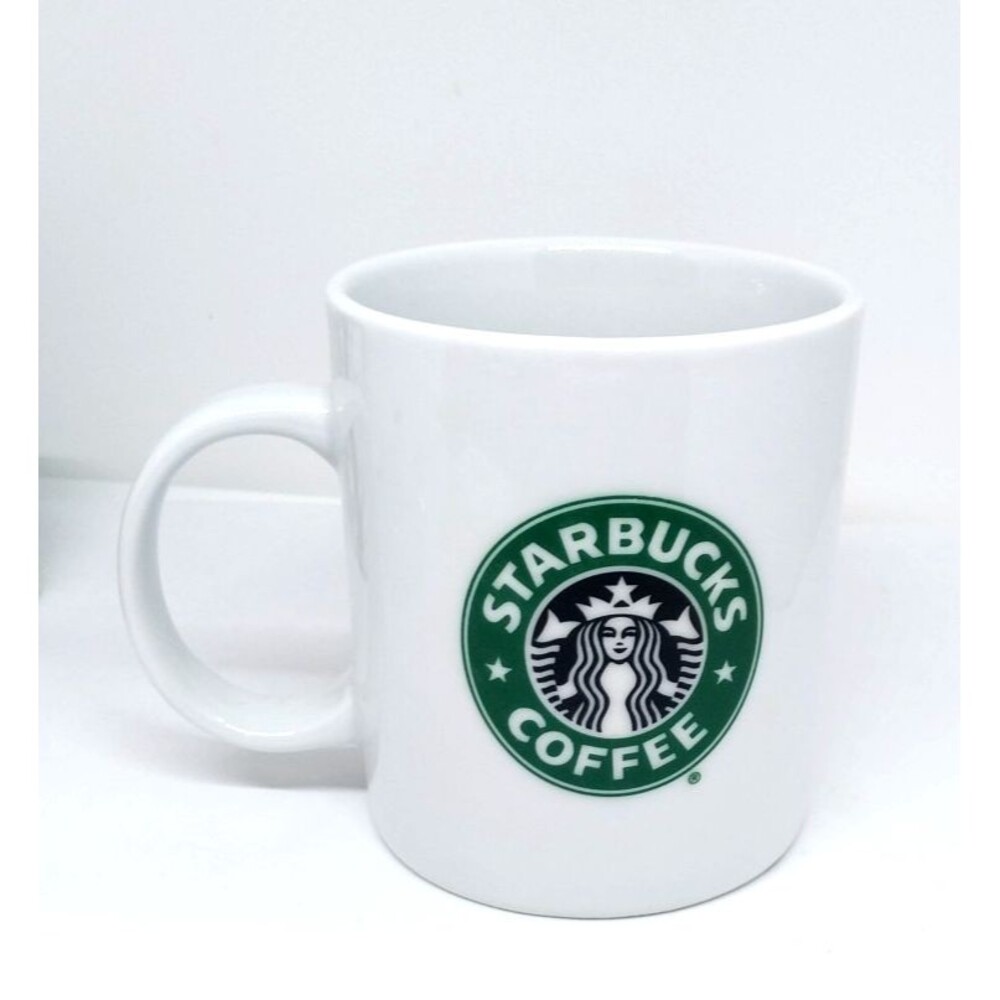 1999 Starbucks Coffee Mug Classic White Green Siren Mermaid Logo Cup 12 oz